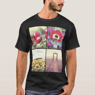 Camiseta Diseño de encargo de moda de la rejilla de la fot