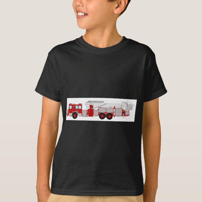 Camiseta Diseño de encargo del coche de bomberos del (Anverso)
