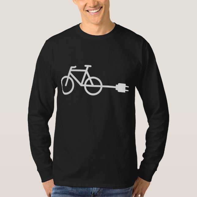 Camiseta Diseño de enchufes eléctricos para bicicletas para (Anverso)