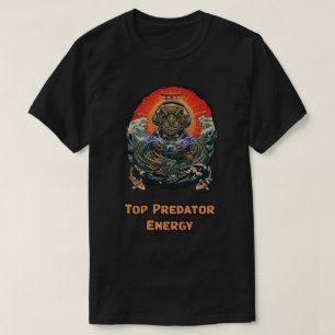 Camiseta Diseño de energía de T-Rex liberada del depredador