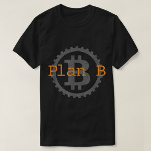 Camiseta Diseño de engranajes de Bitcoin Plan B