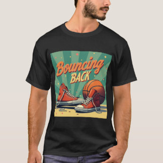 Camiseta Diseño de engranajes deportivos retro con puntas h