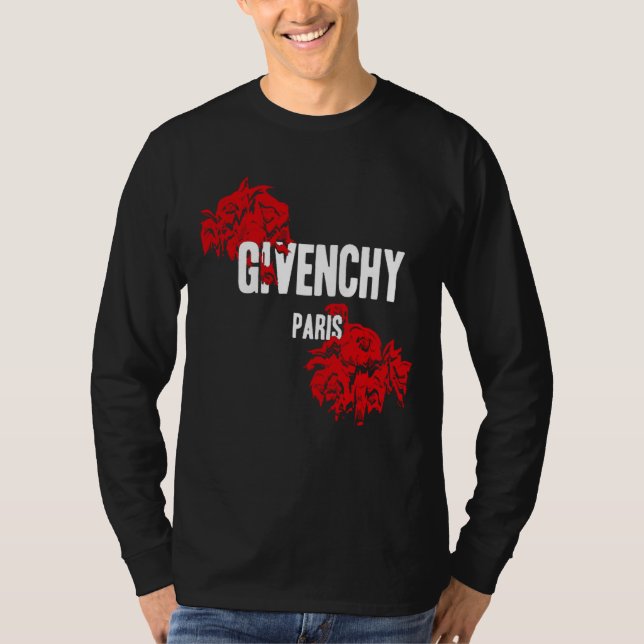 Camiseta Diseño de época Givenchy París Rosa negro inspirad (Anverso)