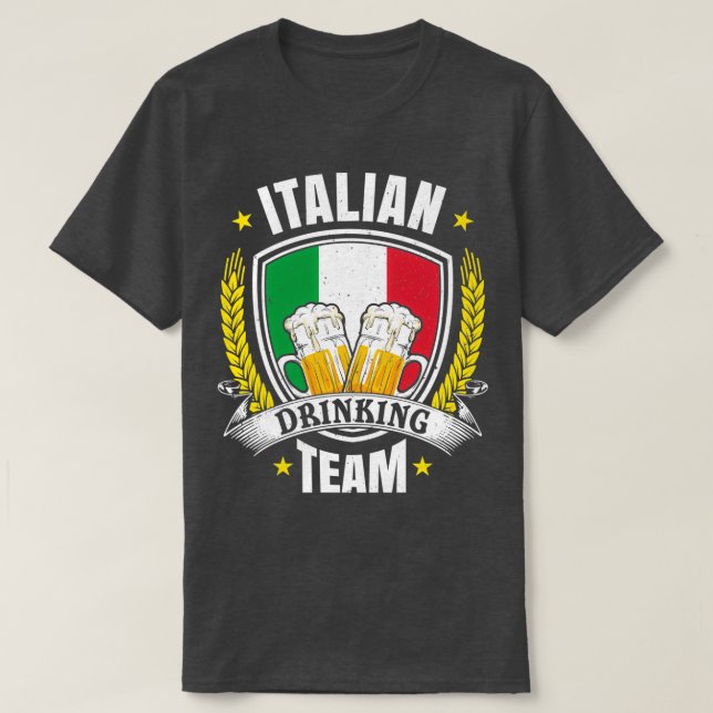Camiseta Diseño de equipos de bebidas italianos (Diseño del anverso)