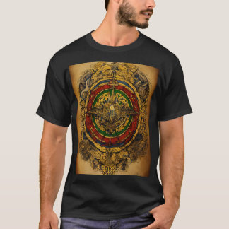 Camiseta Diseño de esbozo moderno de tatuaje militar ucrani