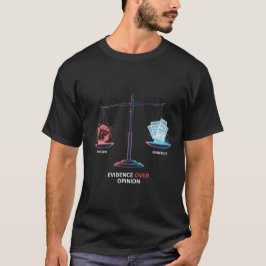Camiseta Diseño de Escala de Equilibrio de Evidencia Sobre