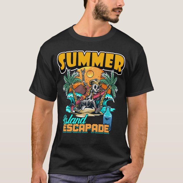 Camiseta Diseño de Escapada de Isla de Verano (Anverso)