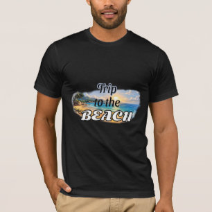 Camiseta Diseño de Escape de Puesta de Sol Tropical en la P