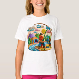 Camiseta Diseño de escena de pesca “Reel Cool Dad” de arte