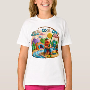 Camiseta Diseño de escena de pesca “Reel Cool Dad” de arte 