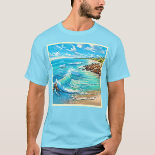 Camiseta Diseño de escena de rock costero