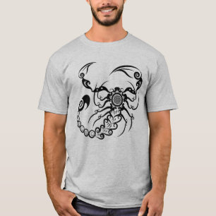 Camiseta Diseño de Escorpión Mandala Ornamentado Intrincado