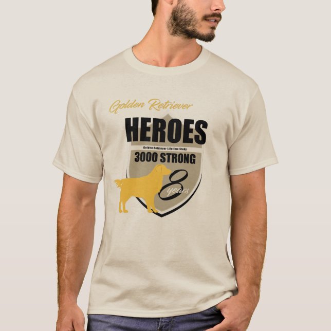 Camiseta Diseño de Escudo de Héroes (Anverso)