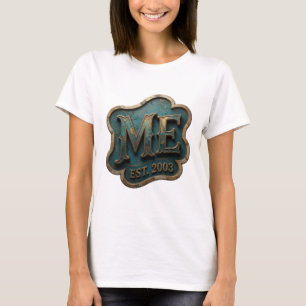 Camiseta Diseño de eslogan Artistic Gold ME EST 2003