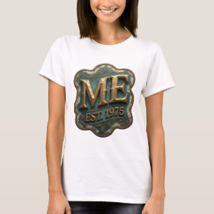 Camiseta Diseño de eslogan Clean Gold ME EST 1975