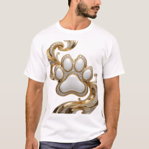 Camiseta Diseño de eslogan de joyería de garra de animal de
