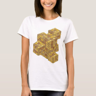 Camiseta Diseño de eslogan de monedas gris impactante