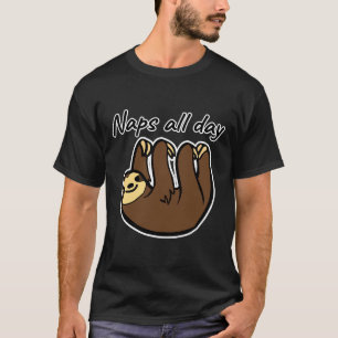 Camiseta Diseño de eslogan de Naps All Day Cute