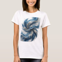 Diseño de eslogan de plumas azules plateadas ingen