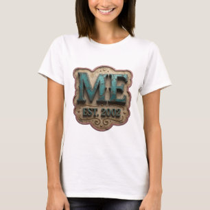 Camiseta Diseño de eslogan Dynamic Gold ME ESTABLECIDO EN 2