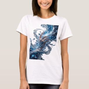 Camiseta Diseño de eslogan Edgy Silver WATER MAGIC