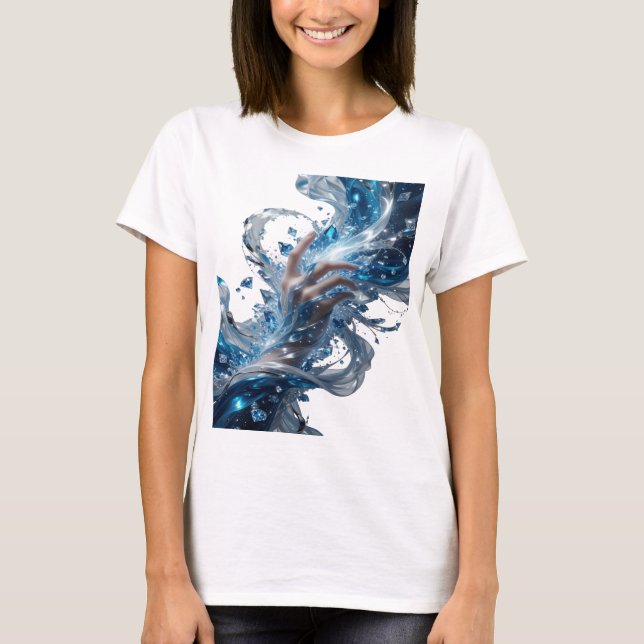 Camiseta Diseño de eslogan Edgy Silver WATER MAGIC (Anverso)