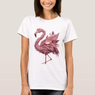 Camiseta Diseño de eslogan FLAMINGO dorado que llama la ate
