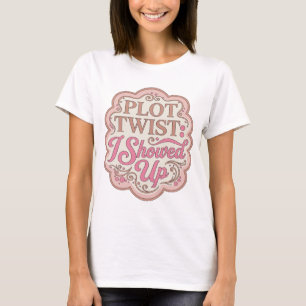 Camiseta Diseño de eslogan Iconico Giro Inesperado Rosa PLO