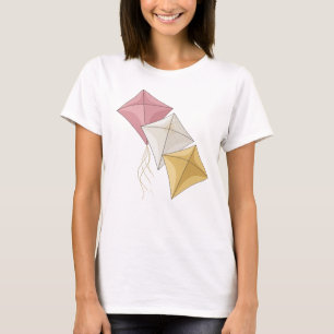 Camiseta Diseño de eslogan para volar cometa de plata elega