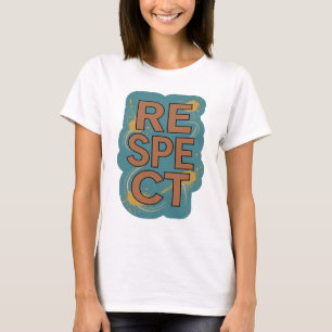 Camiseta Diseño de eslogan RESPETO de naranja fresca
