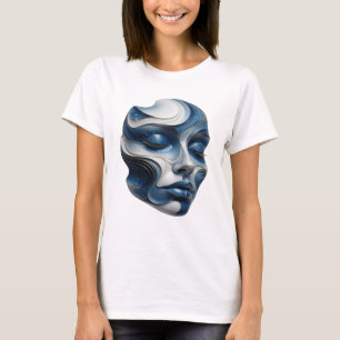 Camiseta Diseño de eslogan SPACE FACE dorado con estilo