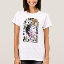 Camiseta Diseño de espada grotesca japonesa