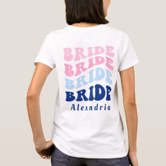 Camiseta Diseño de espalda de fiesta de soltera de la novia