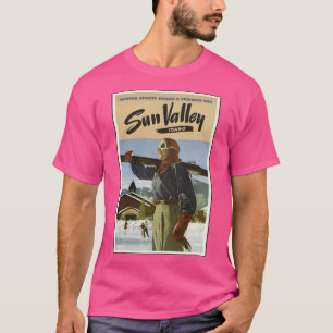 Camiseta Diseño de esquí vintage Sun Valley Idaho de gran t