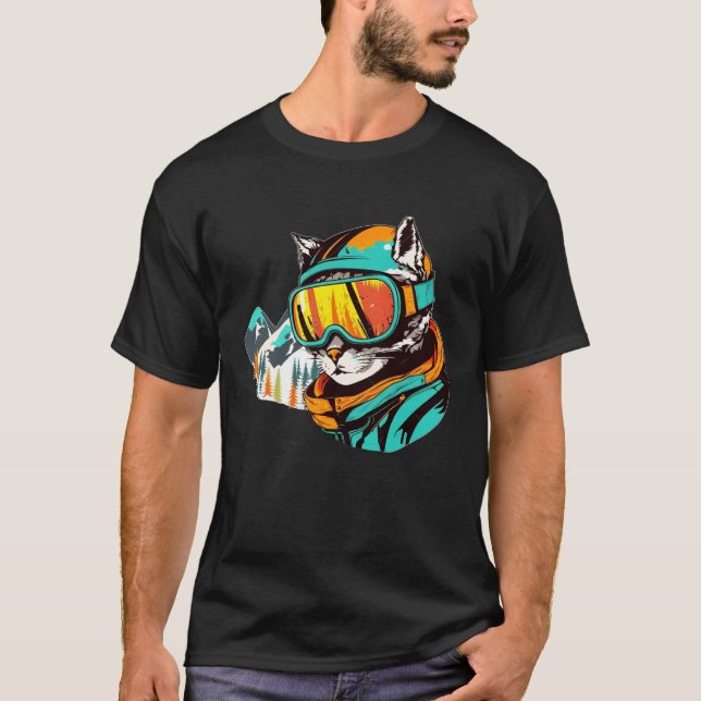 Camiseta Diseño De Esquiador De Snowboard Para Snowboard Qu (Anverso)