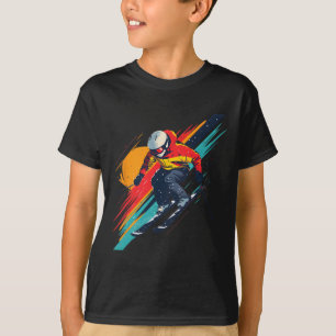 Camiseta Diseño de esquiador vintage - Arte de esquí retro