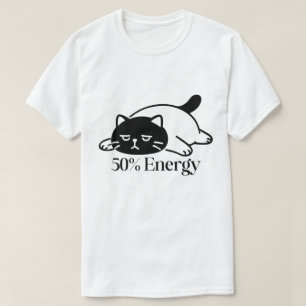 Camiseta Diseño de estado de ánimo de batería baja divertid