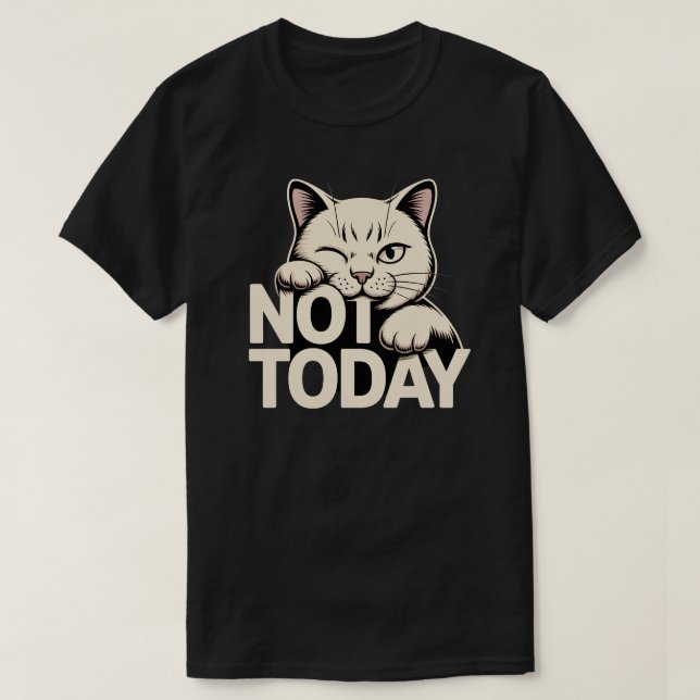 Camiseta Diseño de estado de ánimo de gato minimalista no h (Diseño del anverso)