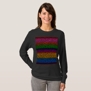 Camiseta Diseño de estampado de animal de leopardo colorido