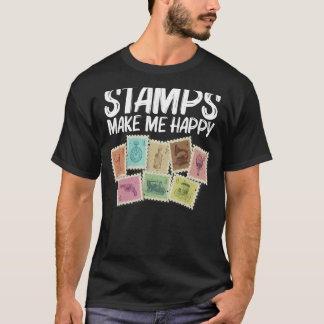 Camiseta Diseño De Estampilla Graciosa Para Colectores De S