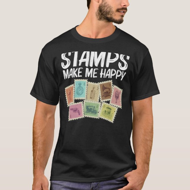 Camiseta Diseño De Estampilla Graciosa Para Colectores De S (Anverso)