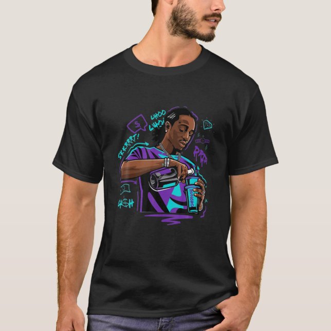 Camiseta Diseño de estilo callejero Hombre Bebe Algo Collab (Anverso)