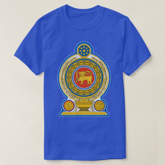 Camiseta Diseño de estilo de época de Sri Lanka (Diseño del anverso)