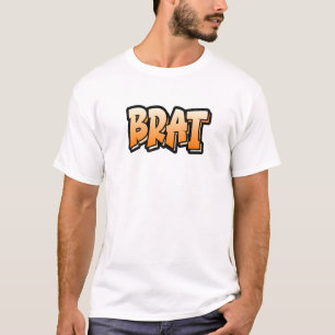 Camiseta Diseño de estilo de graffiti de latón que dice Bra