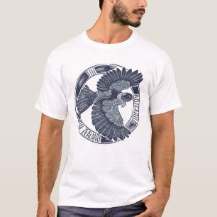 Camiseta Diseño de estilo de impresión Tui Woodcut