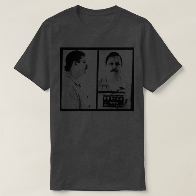 Camiseta Diseño de estilo Ed Kemper Mugshot Retro Estética  (Diseño del anverso)
