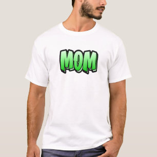 Camiseta Diseño de estilo graffiti de mamá que dice 1