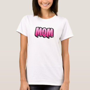 Camiseta Diseño de estilo graffiti de mamá que dice 4