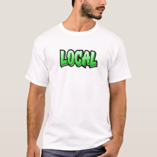 Camiseta Diseño de estilo graffiti local que dice local