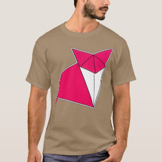 Camiseta Diseño de estilo Pegatina de Fox Origami